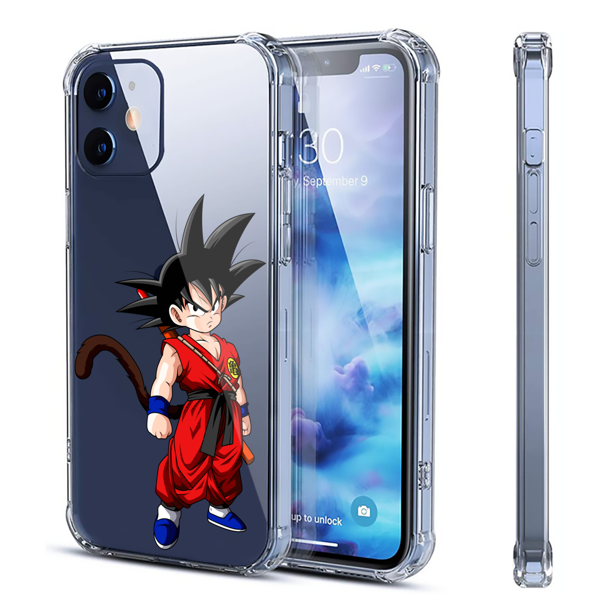 （画像用） ドラゴンボール 孫悟空（そん ごくう）Son Goku カカロット DRAGON BALL Kakarotto 【iPhone 12シリーズ対応】透明スマホケース（クリアソフトケース）
